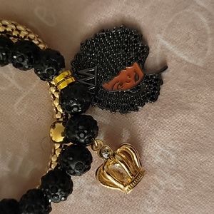Gold & black bracelet